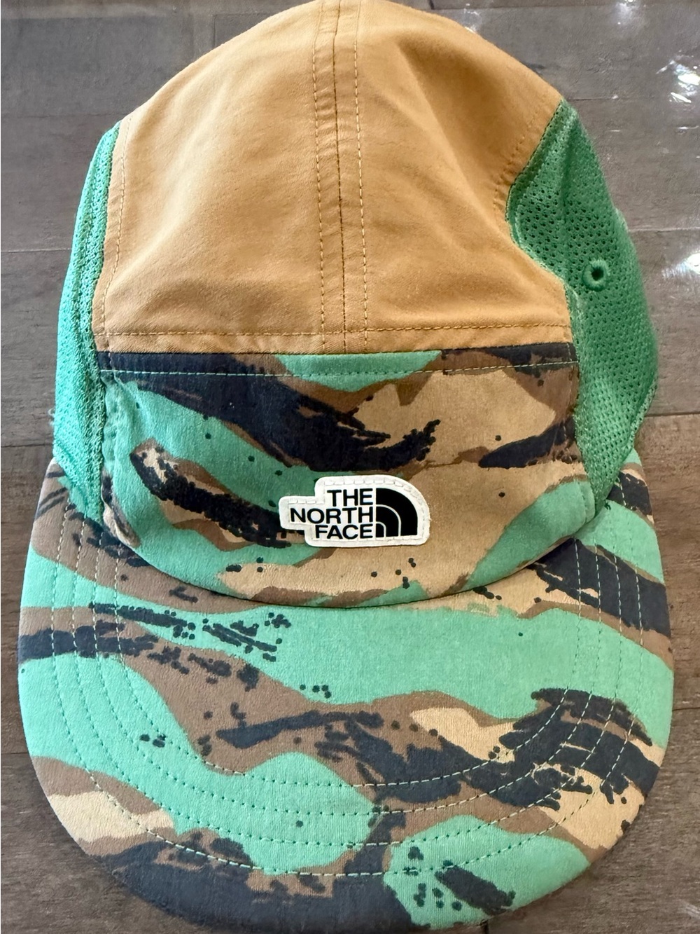 The North Face Green Camo and Tan Mesh Panel Cap